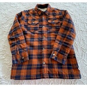 Tommy Bahama Shacket Fleece Lined Plaid Flannel Jacket Shirt Pockets Boys XXL-16